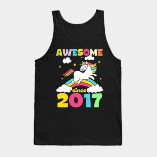 Cute Awesome Unicorn Since 2017 Funny Gift Tank Top